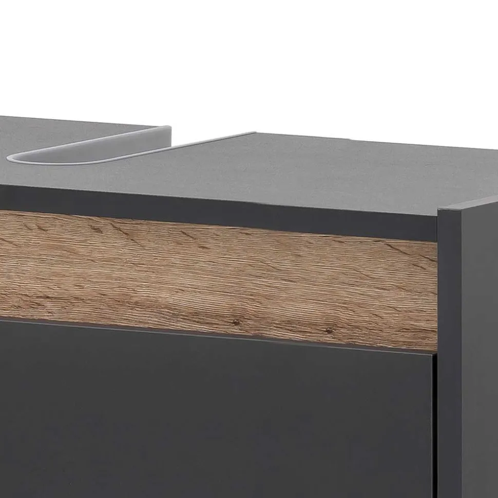 Waschbeckenunterschrank in Anthrazit & Wildeiche - Marcius