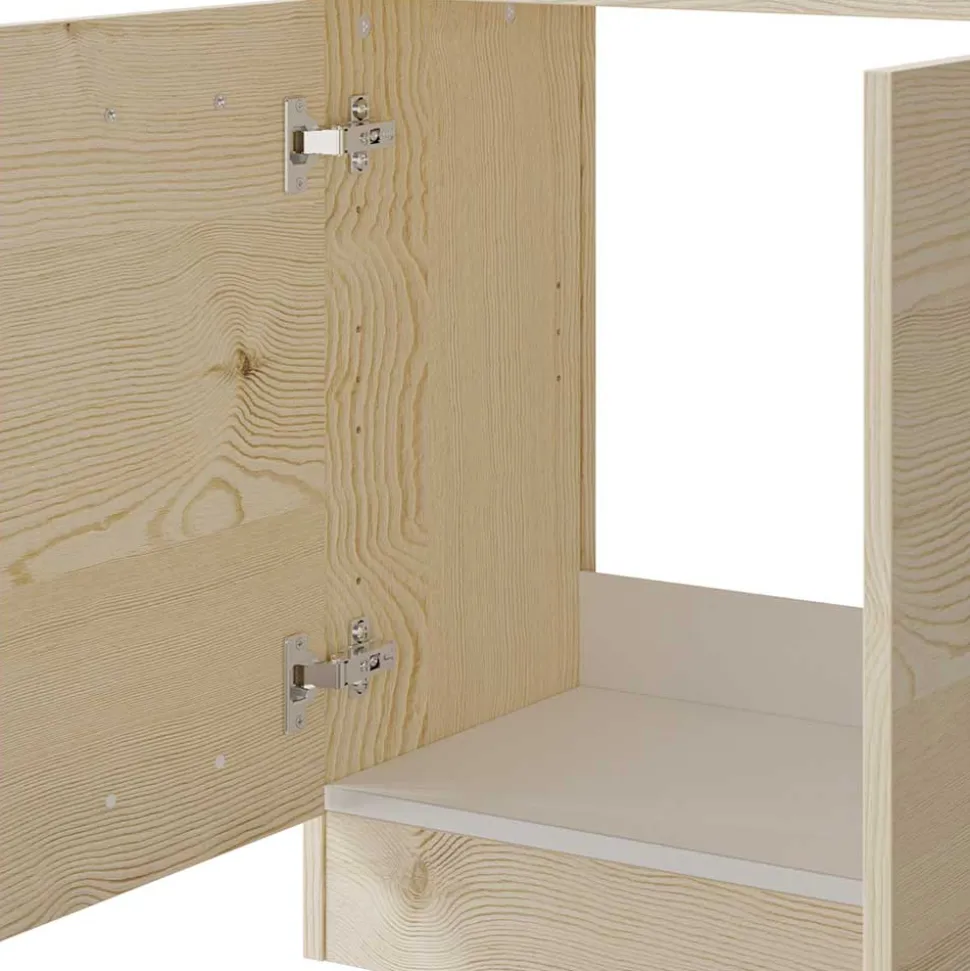Waschbeckenunterschrank in hellem Holzdekor Pinie - Nova