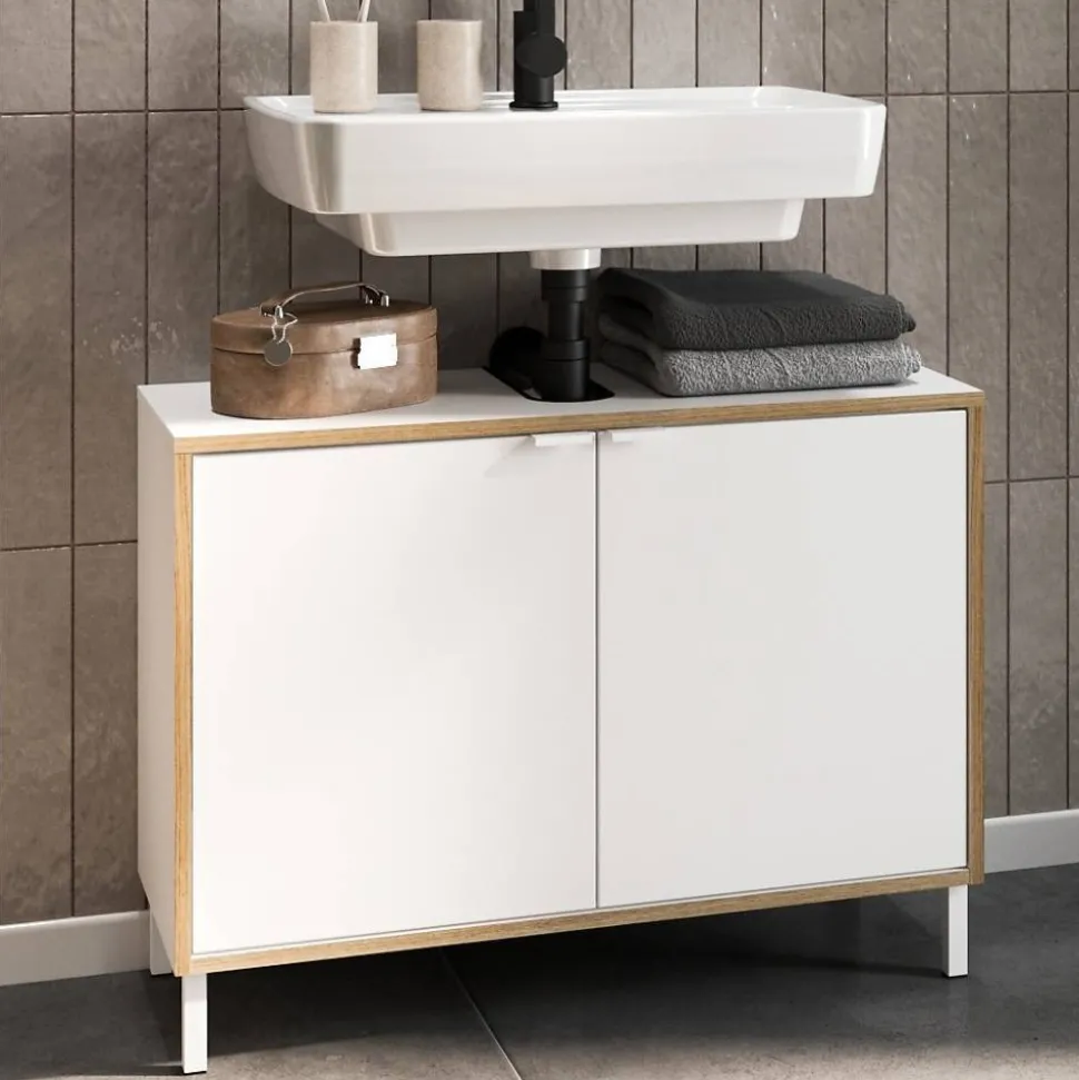 Waschbeckenunterschrank in Weiß - Nadals