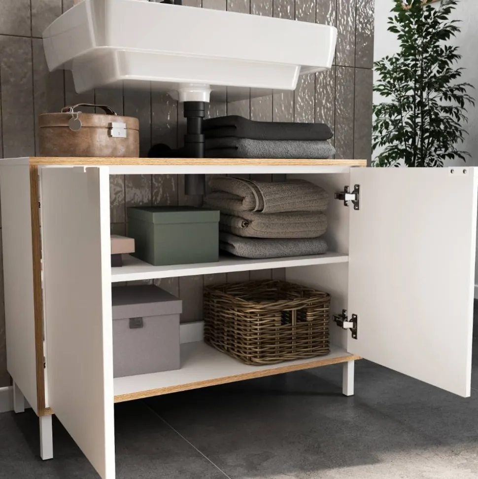 Waschbeckenunterschrank in Weiß - Nadals