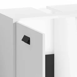 Waschbeckenunterschrank in Weiß mit Schwarz - Envaton