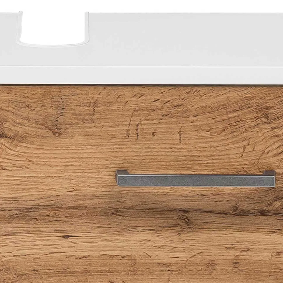 Waschbeckenunterschrank in Eiche NB & Weiß - Voinla