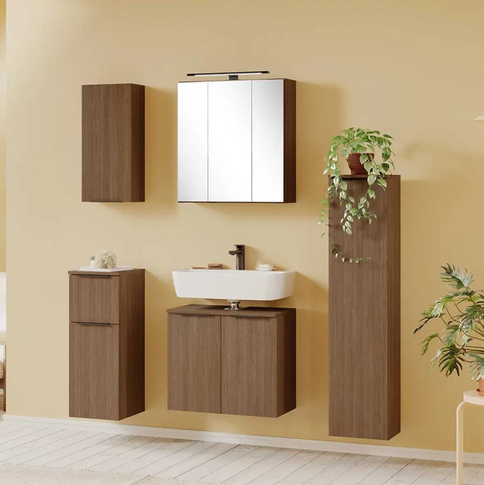 Waschbeckenunterschrank in Dekor Eiche Dunkel - Ucaida