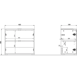 Waschbeckenunterschrank in Grau - Ancela