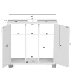 Waschbecken-Unterschrank mit Doppeltür - Hank