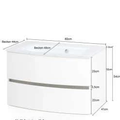 Waschkommode mit Einlass-Waschbecken - Neuzera