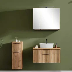 Waschkonsole & Spiegelschrank & Unterschrank - Crystoga II (dreiteilig)