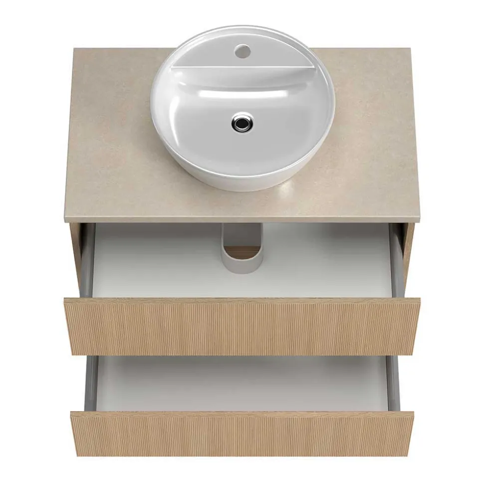 Waschkonsole und Spiegelschrank Set - Vibulam (zweiteilig)