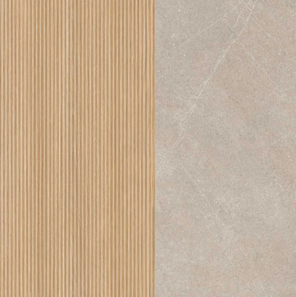 Waschkonsole und Spiegelschrank Set - Vibulam (zweiteilig)