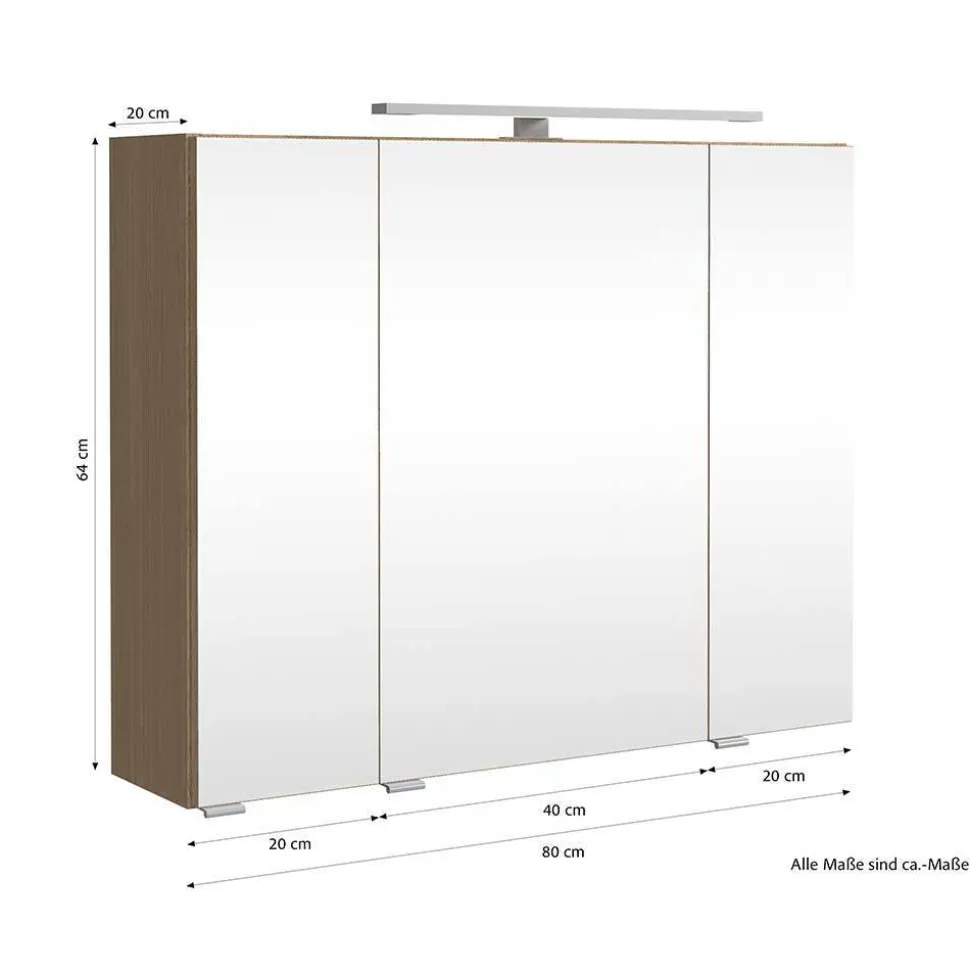 Waschkonsole und Spiegelschrank Set - Vibulam (zweiteilig)