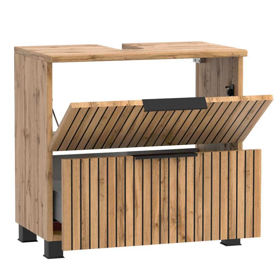 Waschplatz & Midi-Schrank Set - Crystoga (dreiteilig)