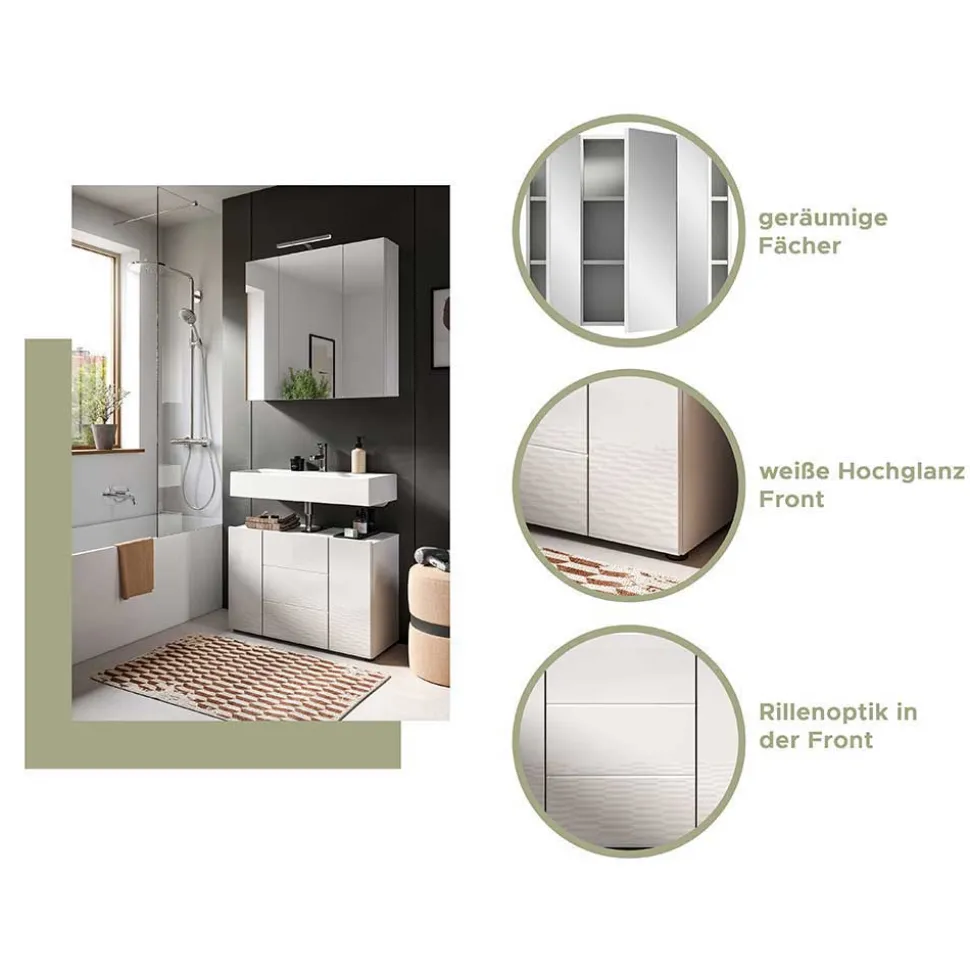 Waschplatz & Spiegelschrank Set - Vitablos (zweiteilig)