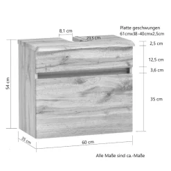 Waschplatz Badschränke zweifarbig - Agiruan (zweiteilig)