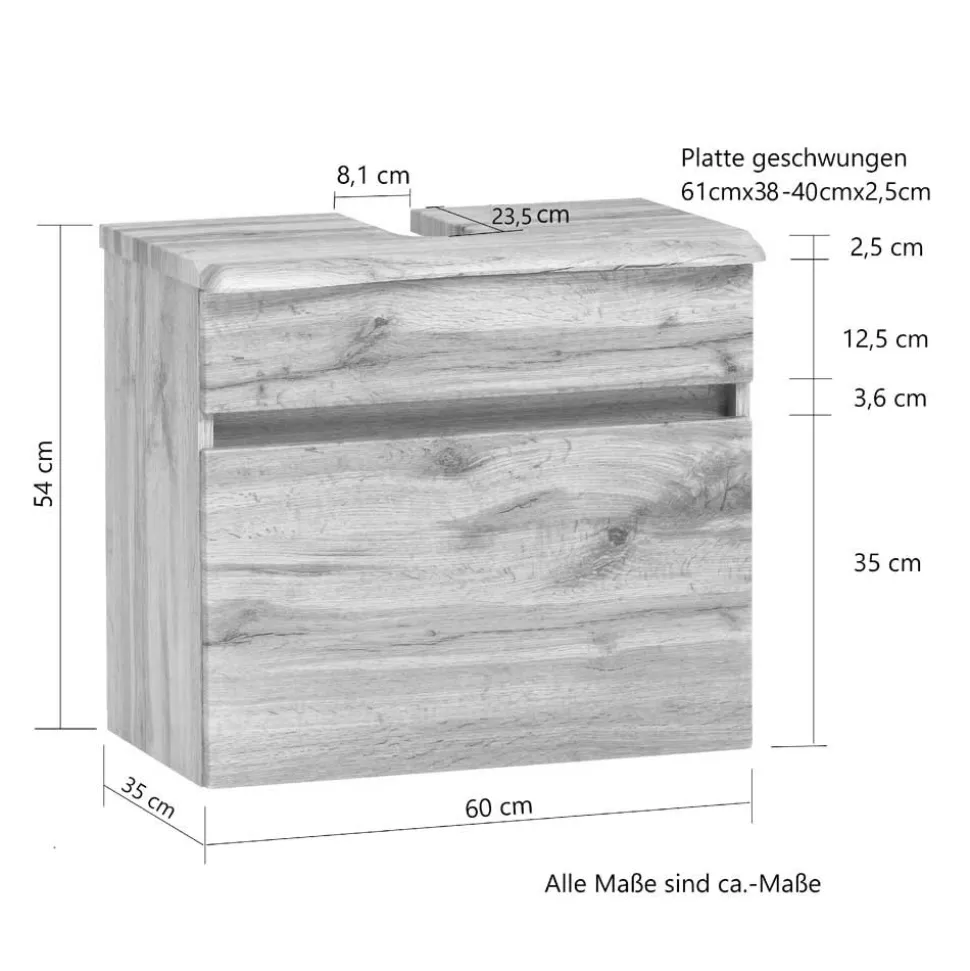 Waschplatz Badschränke zweifarbig - Agiruan (zweiteilig)