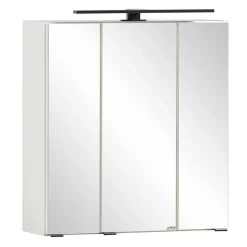 Waschplatz Einrichtung in Weiß mit Wildeiche - Gyatso (zweiteilig)