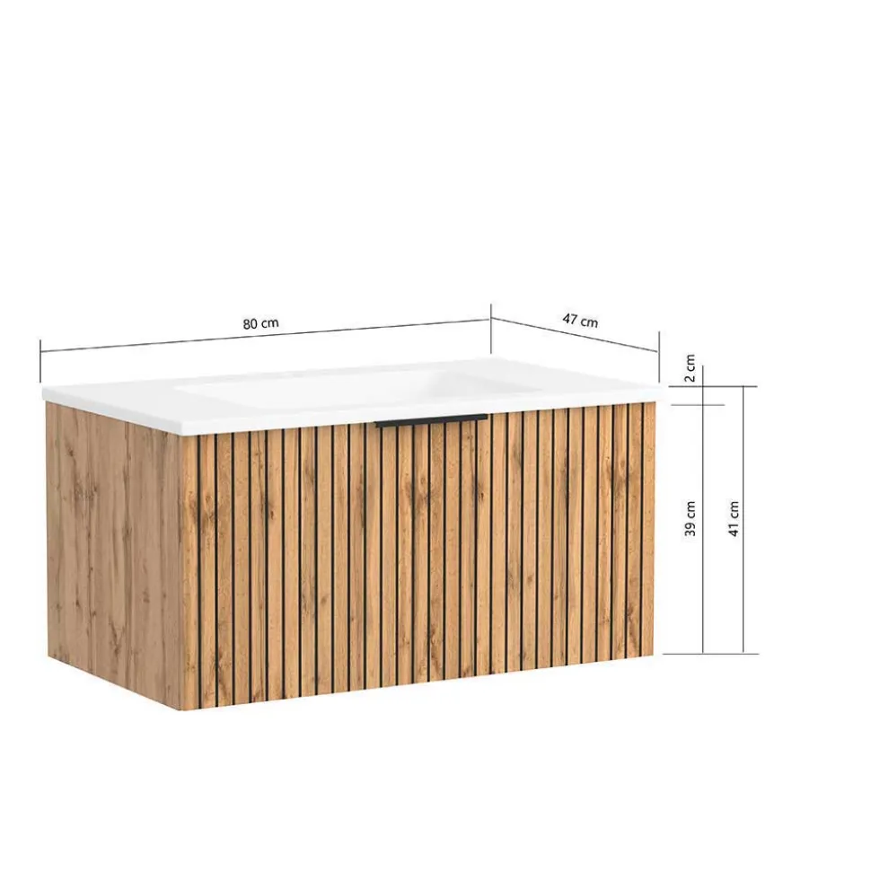 Waschplatz Einrichtungsset Möbel - Crystoga (dreiteilig)