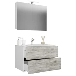 Waschplatz Kombi in Betonoptik - Salvadore (zweiteilig)