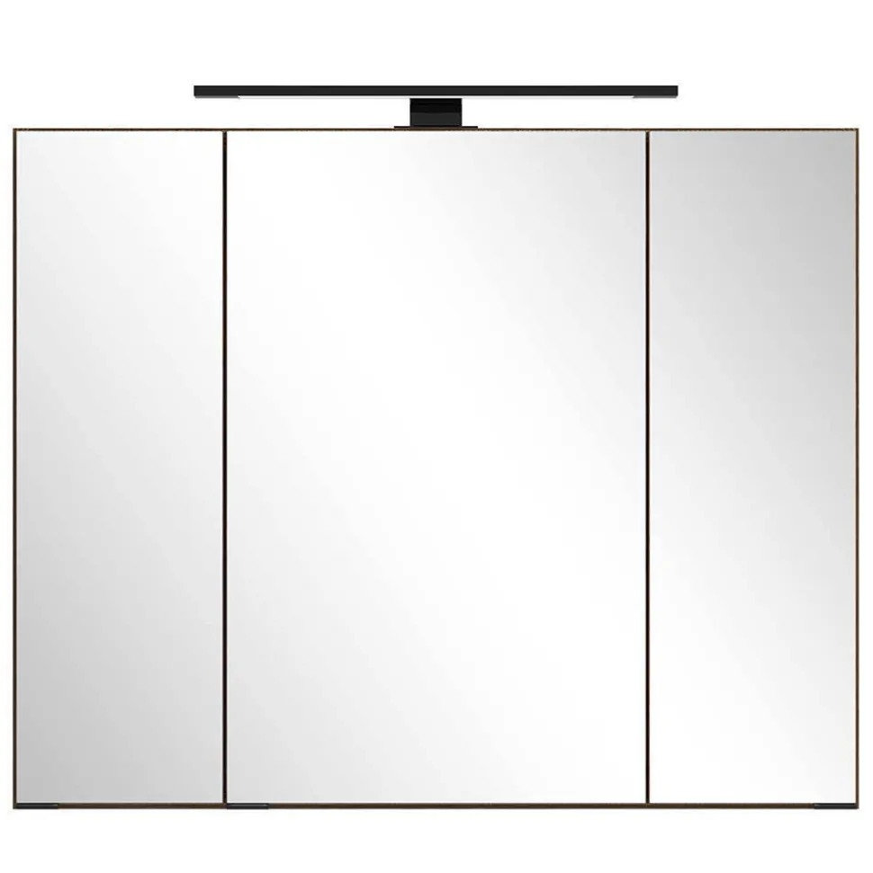 Waschplatz Kombi mit schwarzem Becken - Ucaida (dreiteilig)