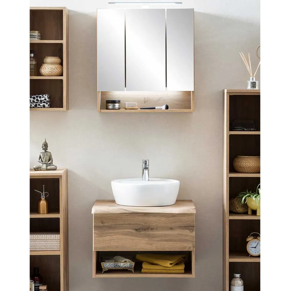 Waschplatz Kombination in Holzoptik - Tofias (zweiteilig)