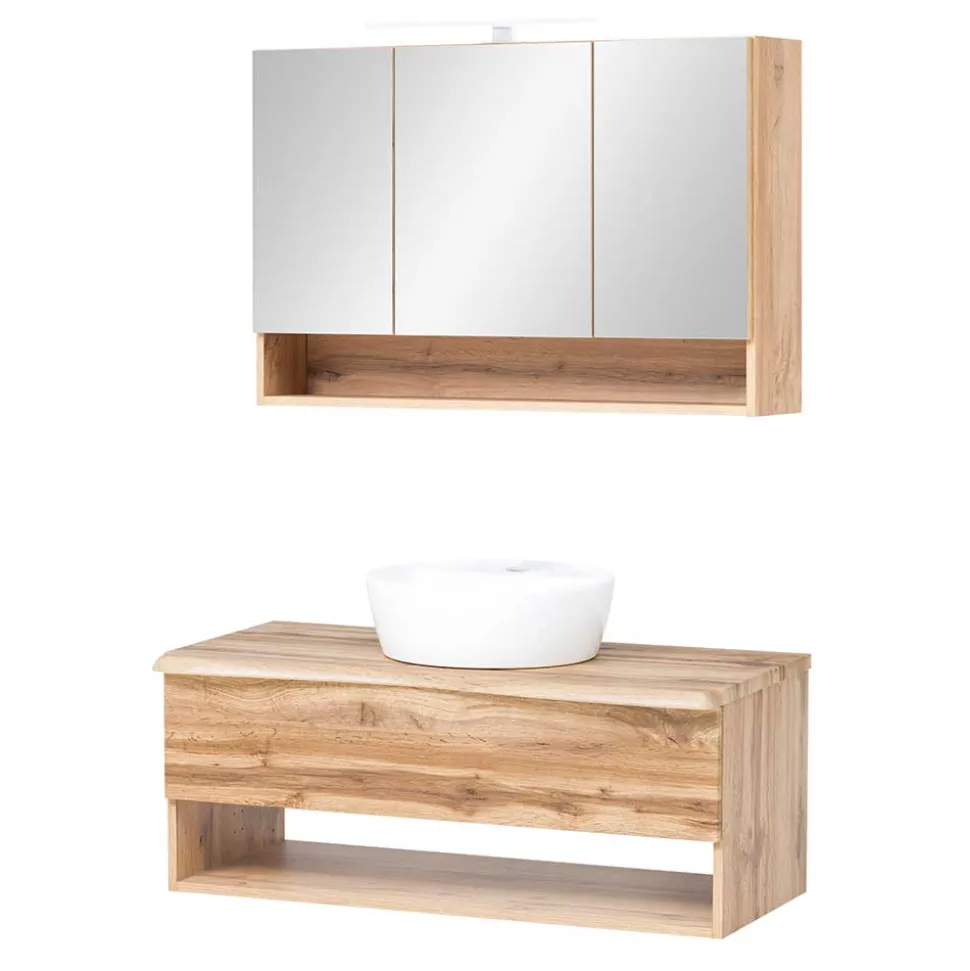 Waschplatz Kombination in Holzoptik - Tofias (zweiteilig)