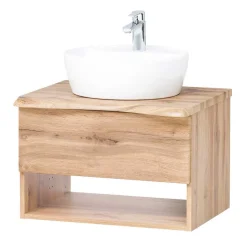 Waschplatz Kombination in Holzoptik - Tofias (zweiteilig)