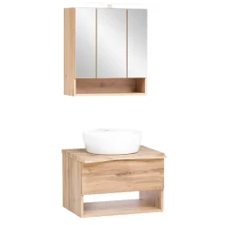 Waschplatz Kombination in Holzoptik - Tofias (zweiteilig)