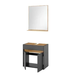 Waschplatz Kombination in Anthrazit - Ahilav (zweiteilig)