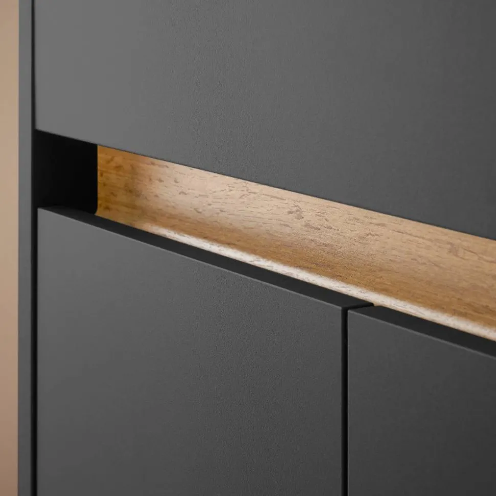 Waschplatz Kombination in Anthrazit - Ahilav (zweiteilig)