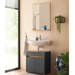 Waschplatz Kombination in Anthrazit - Ahilav (zweiteilig)