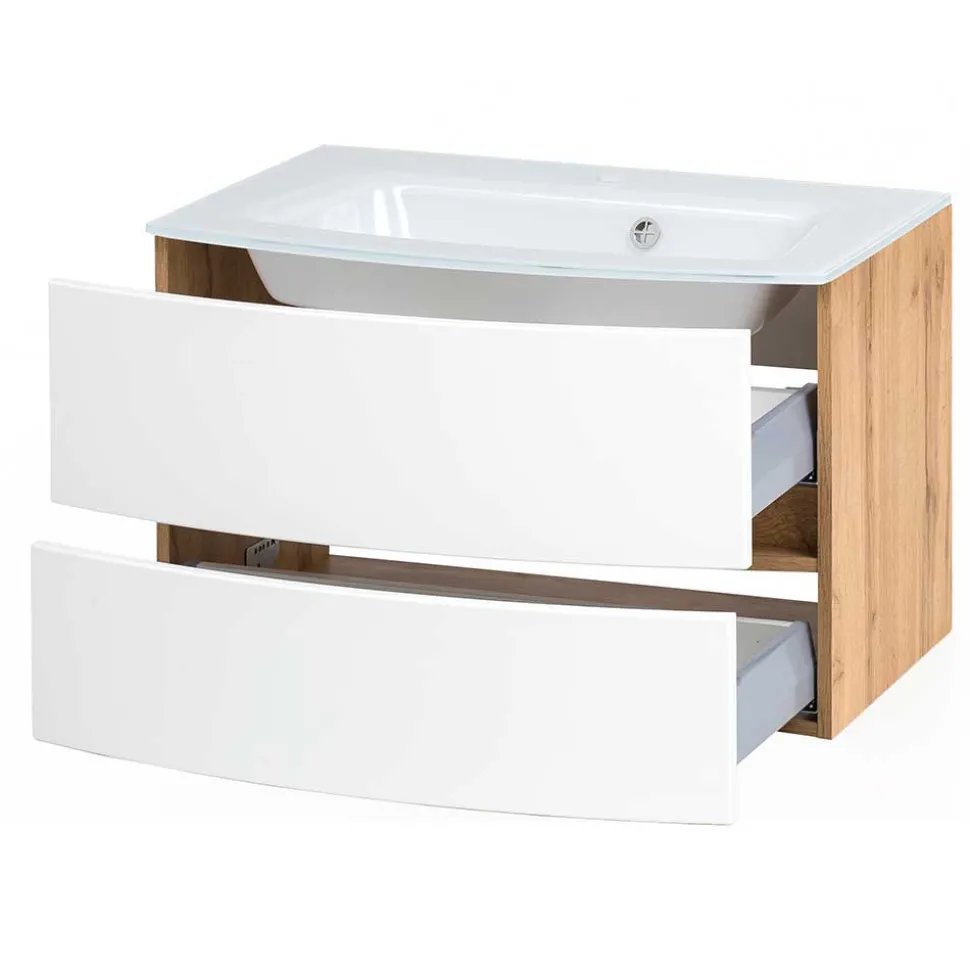Waschplatz Möbel Set in Weiß - Neuvana (zweiteilig)