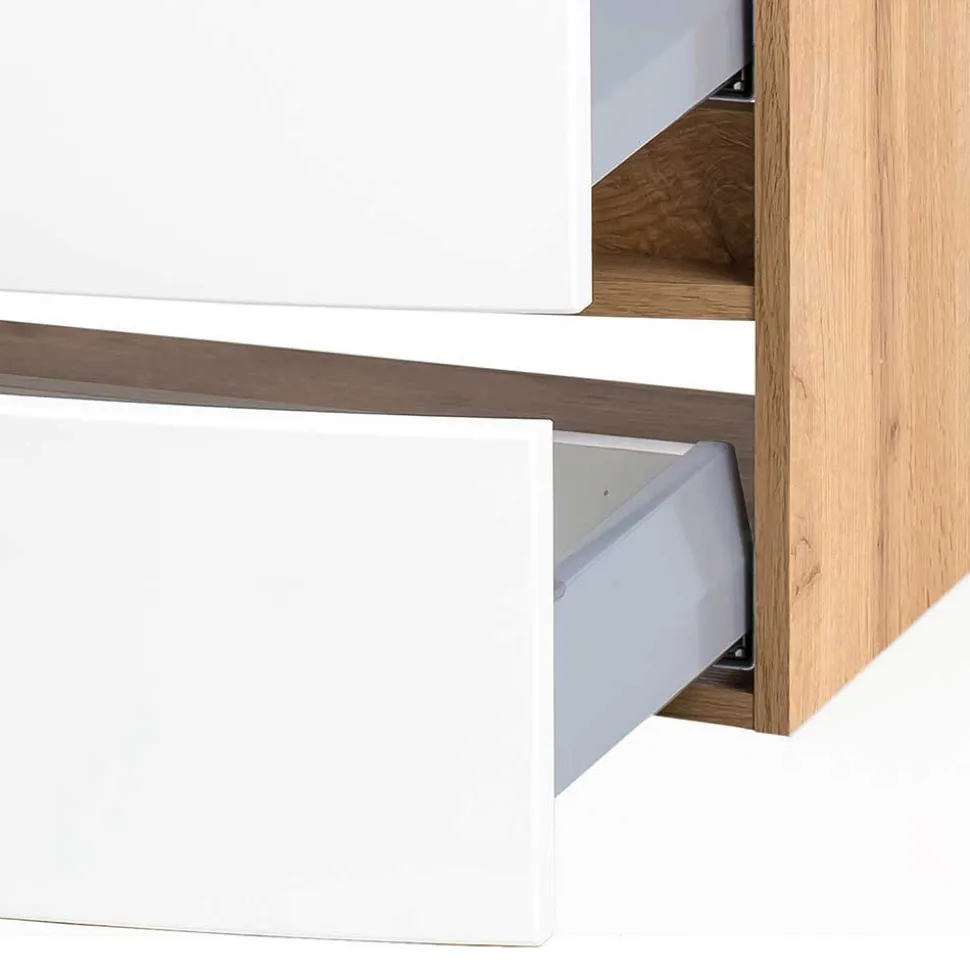 Waschplatz Möbel Set in Weiß - Neuvana (zweiteilig)