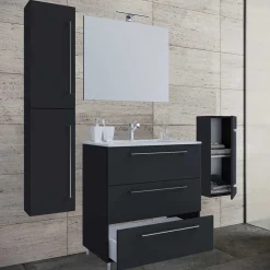 Waschplatz mit Spiegel & Schränken - Gloriella (vierteilig)