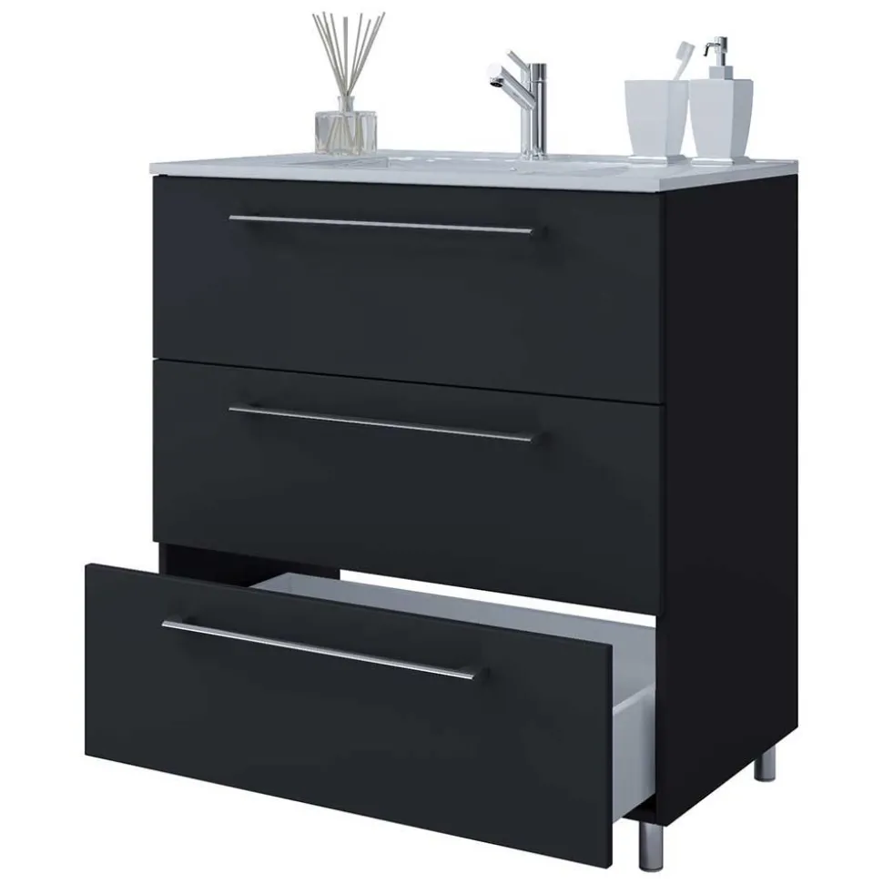 Waschplatz mit Spiegel & Schränken - Gloriella (vierteilig)