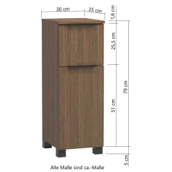 Waschtisch & Spiegel & Schrank Set - Ucaida (dreiteilig)