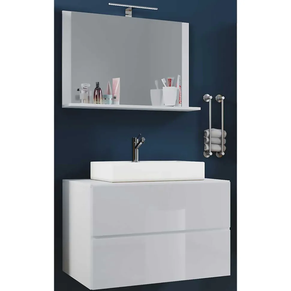 Waschtisch für Wandmontage & Spiegel - Hillary (zweiteilig)