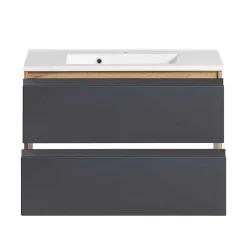 Waschtisch in mattem Grau & Wildeiche - Jambi