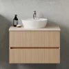 Waschtisch mit Aufsatzbecken in Eiche Hell - Vibulam