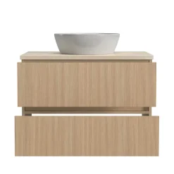 Waschtisch mit Aufsatzbecken in Eiche Hell - Vibulam