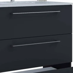 Waschtisch mit drei Schubladen in Schwarz - Gloriella