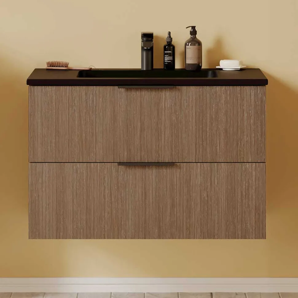 Waschtisch mit schwarzem Einbaubecken - Ucaida