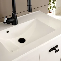 Waschtisch mit Sockelgestell & Waschbecken - Doules