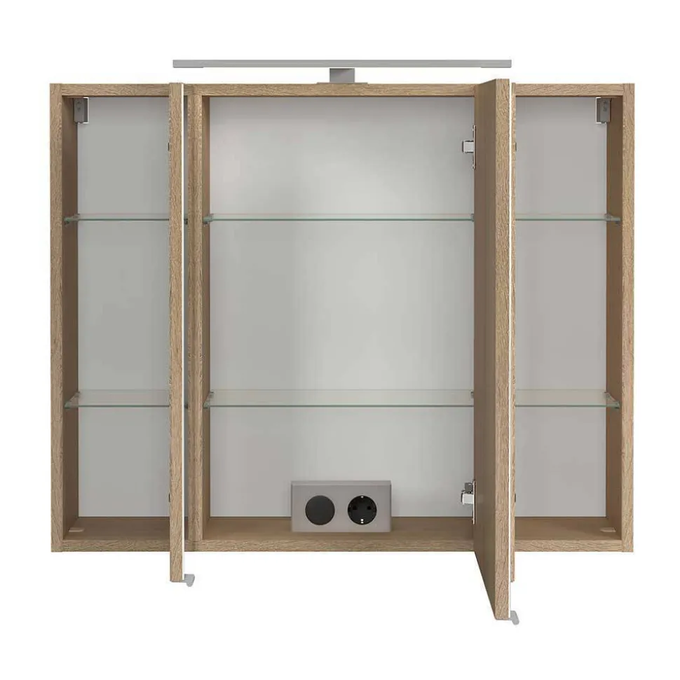 Waschtisch Set mit Midischrank fürs Bad - Leitha (dreiteilig)