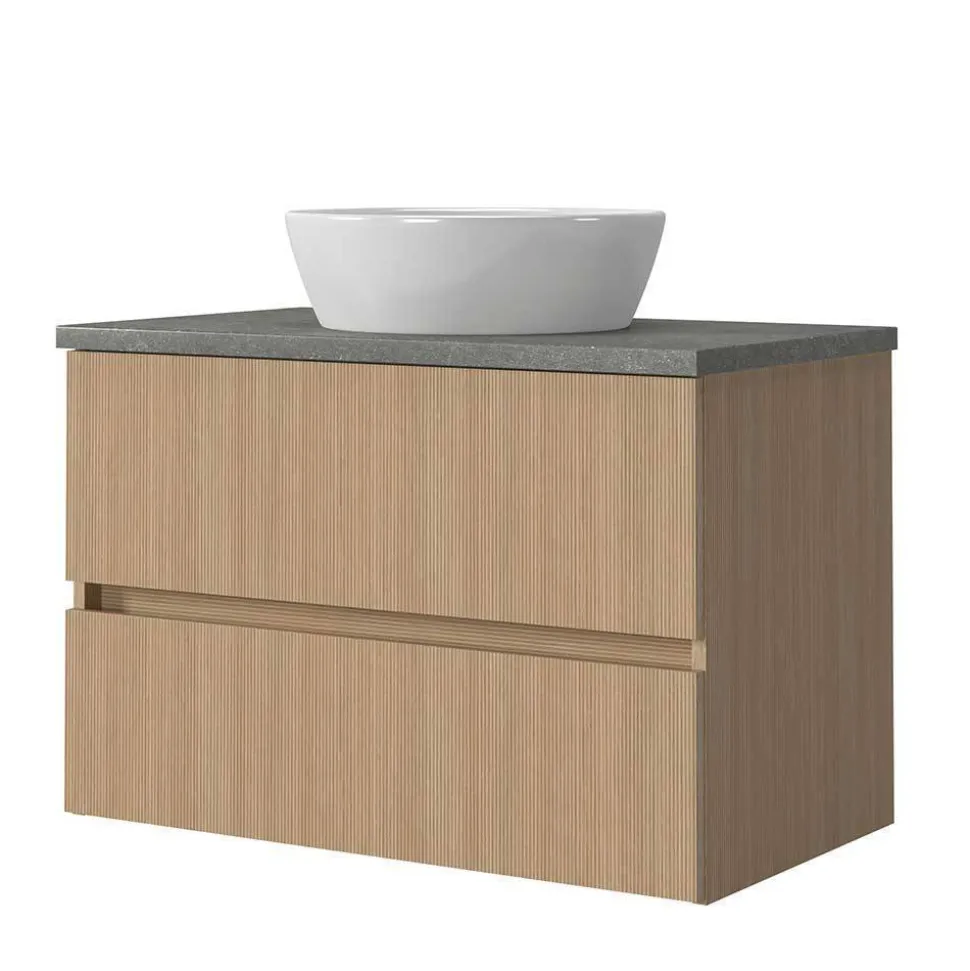 Waschtisch Set mit Midischrank fürs Bad - Leitha (dreiteilig)