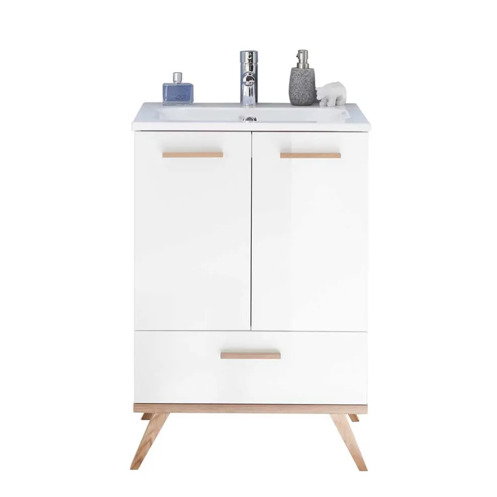 Waschtisch und Spiegel Set - Timur (zweiteilig)