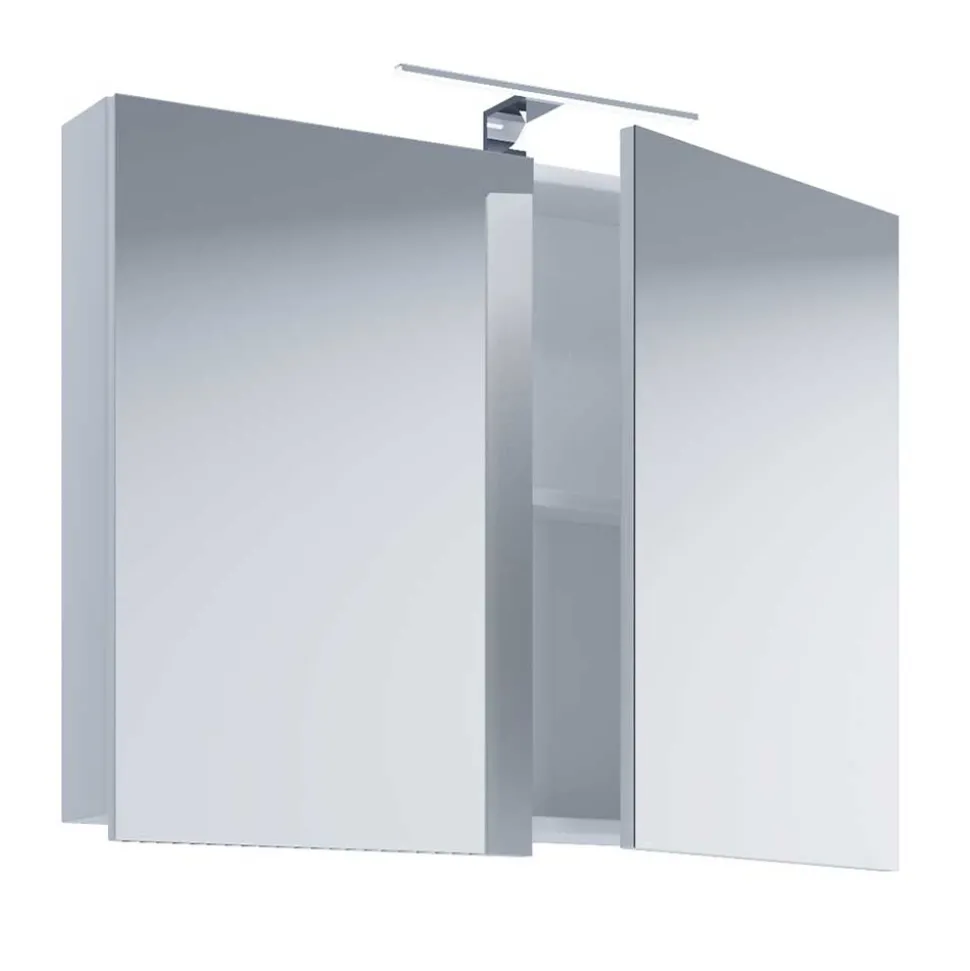 Waschtisch und Spiegelschrank in Weiß - Ipsum (zweiteilig)