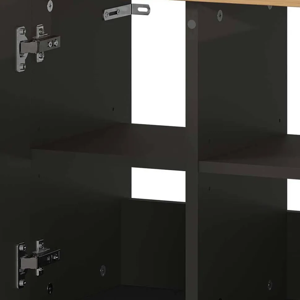 Waschtisch Unterschrank in Dunkelgrau - Lucrino