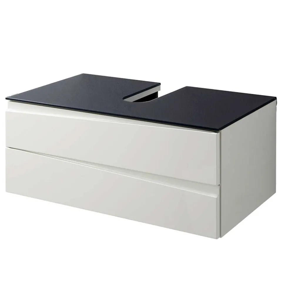 Waschtisch-Konsole in Weiß mit Dunkelgrau - Impulse