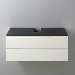 Waschtisch-Konsole in Weiß mit Dunkelgrau - Impulse