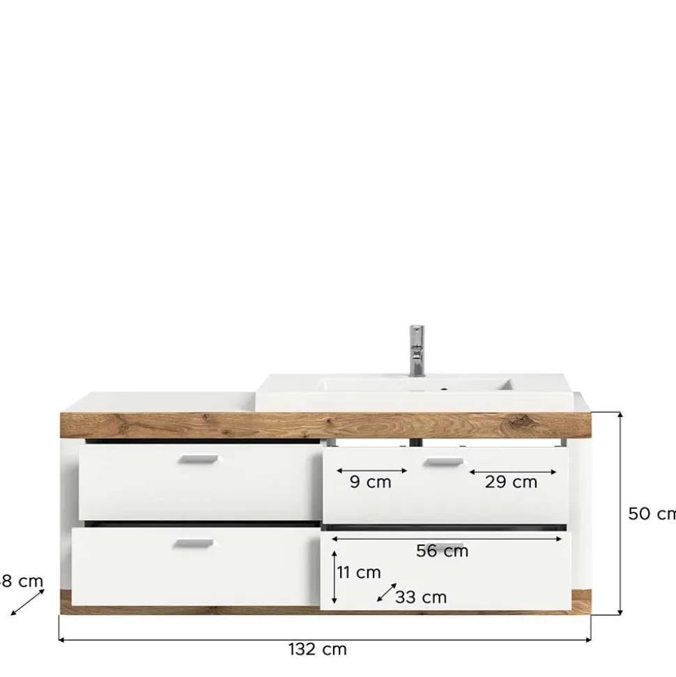 Waschtischkonsole mit Waschbecken und Handttuchhalter - Hihat