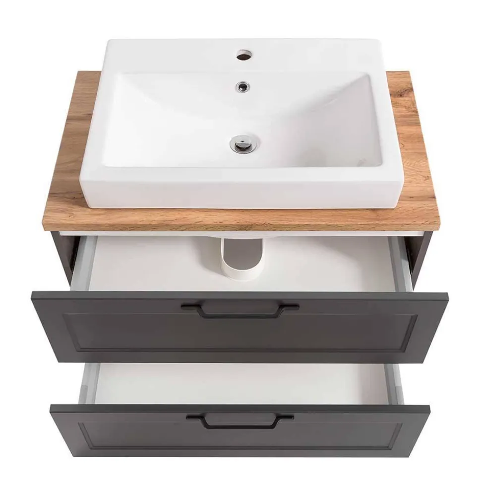 Waschtischkonsole und Spiegelschrank Set - Novelya (zweiteilig)